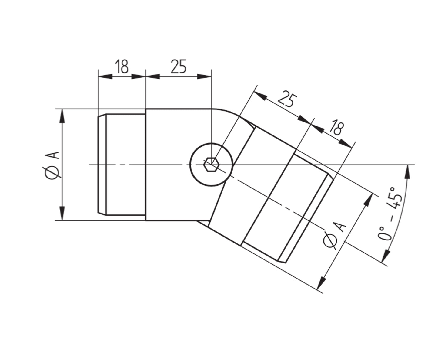 Raccord Inox – Raccord excentré – Ref. 11 - schema