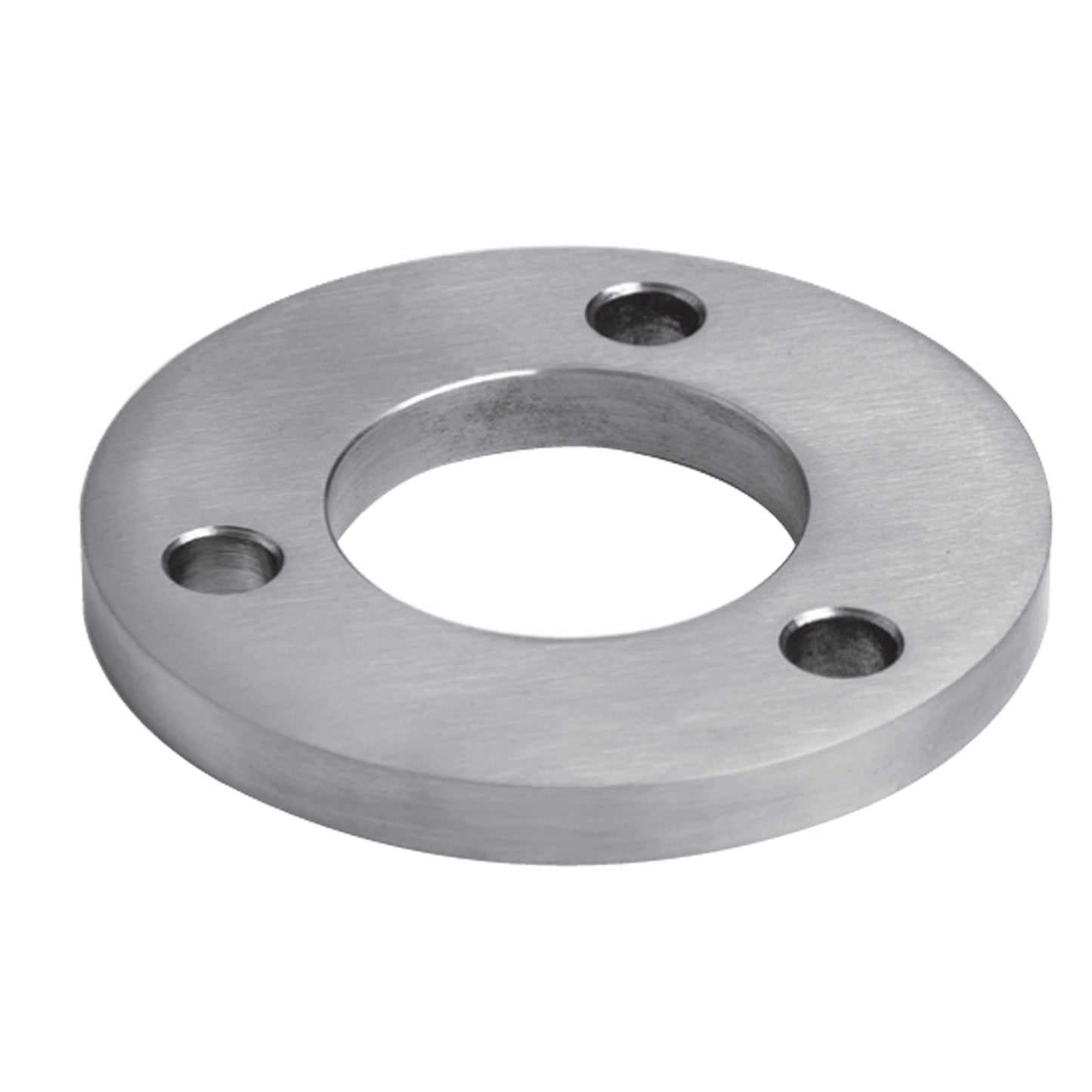Platine à Visser et à Souder Ronde Nervurée Inox – Ref. 08 - photo