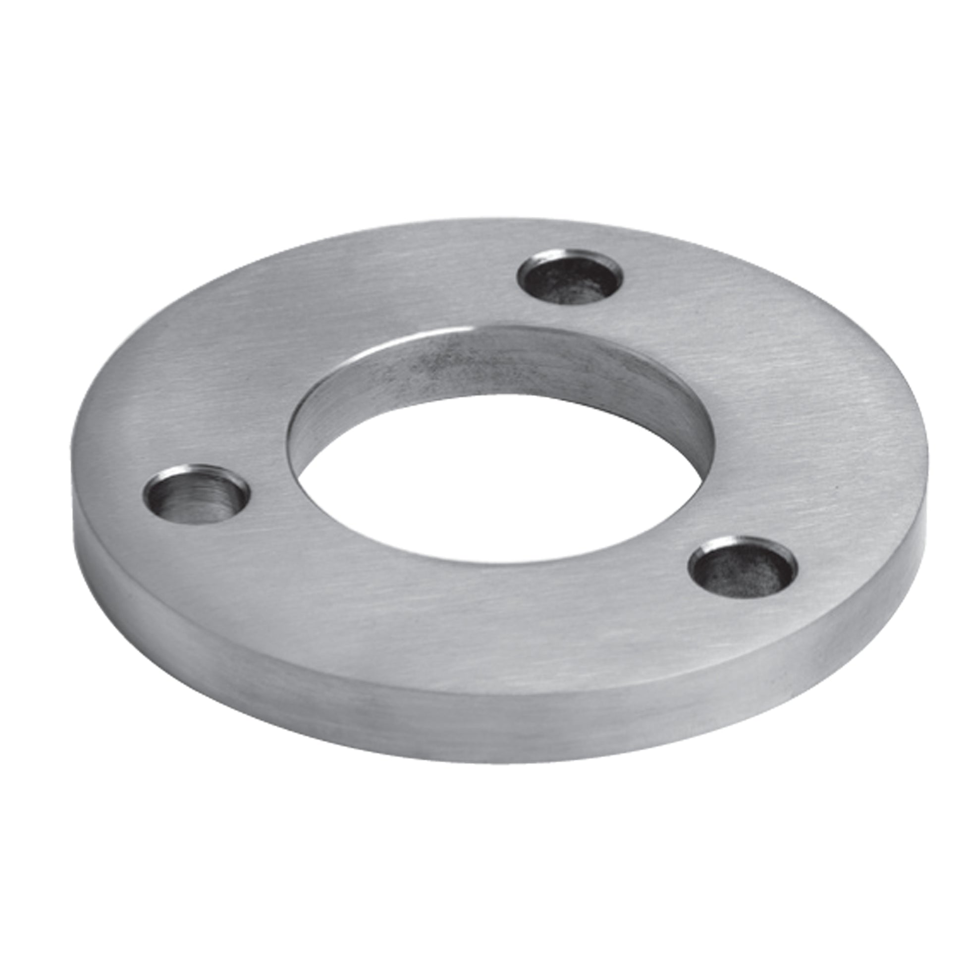 Platine à Visser et à Souder Ronde Nervurée Inox – Ref. 08 - photo