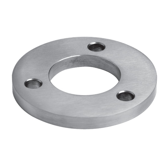 Platine à Visser et à Souder Ronde Nervurée Inox – Ref. 08 - photo