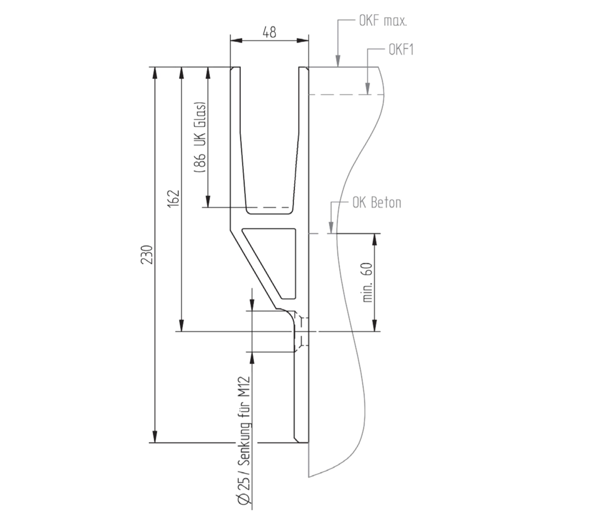 Crosinox Profilé Standard Inox – Ref. 11 - schema