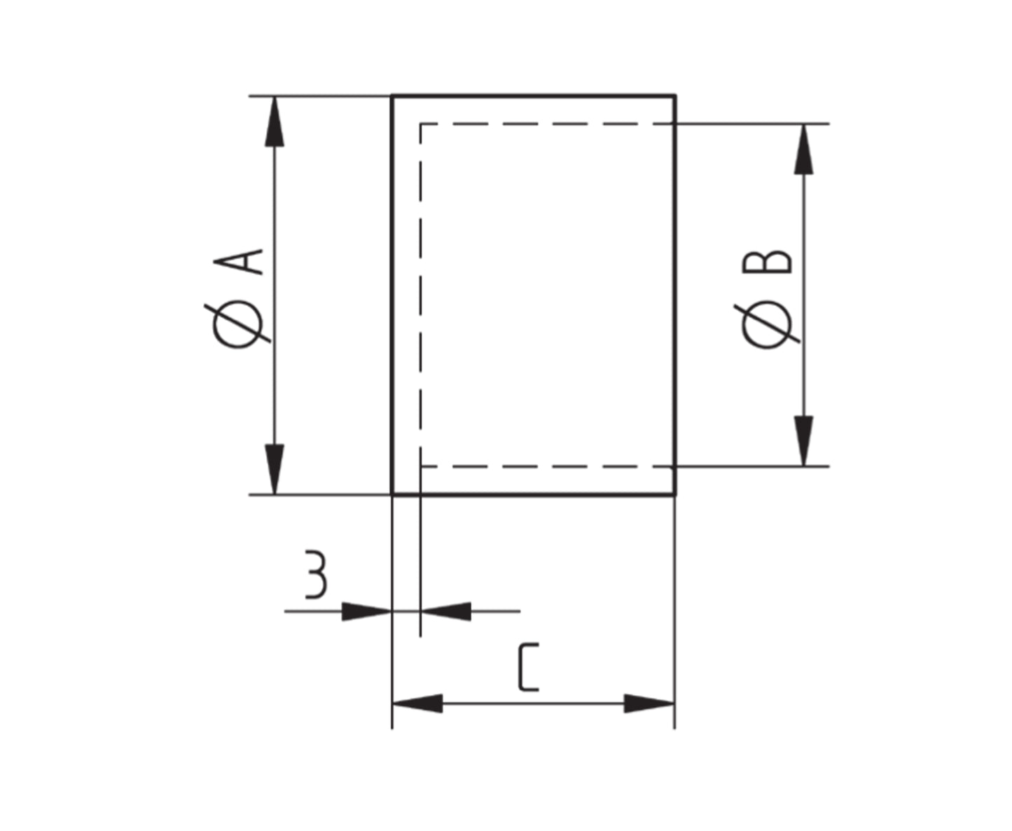 Bouchon d'Embout Sphérique Boule Inox - schema technique