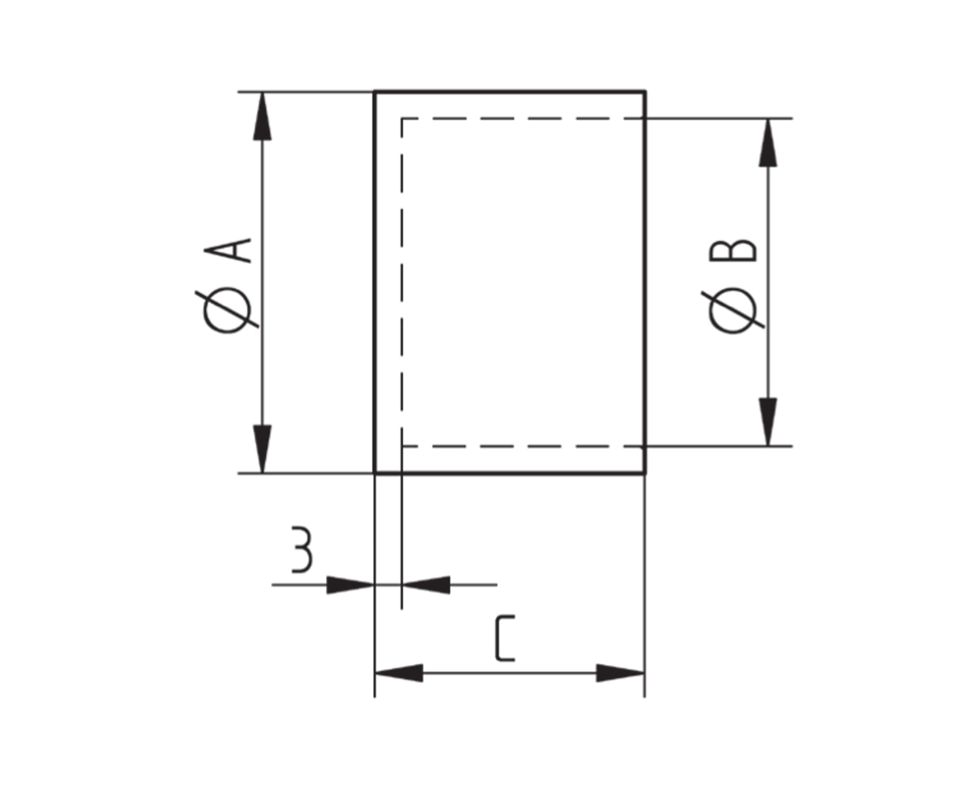 Bouchon d'Embout Sphérique Boule Inox - schema technique