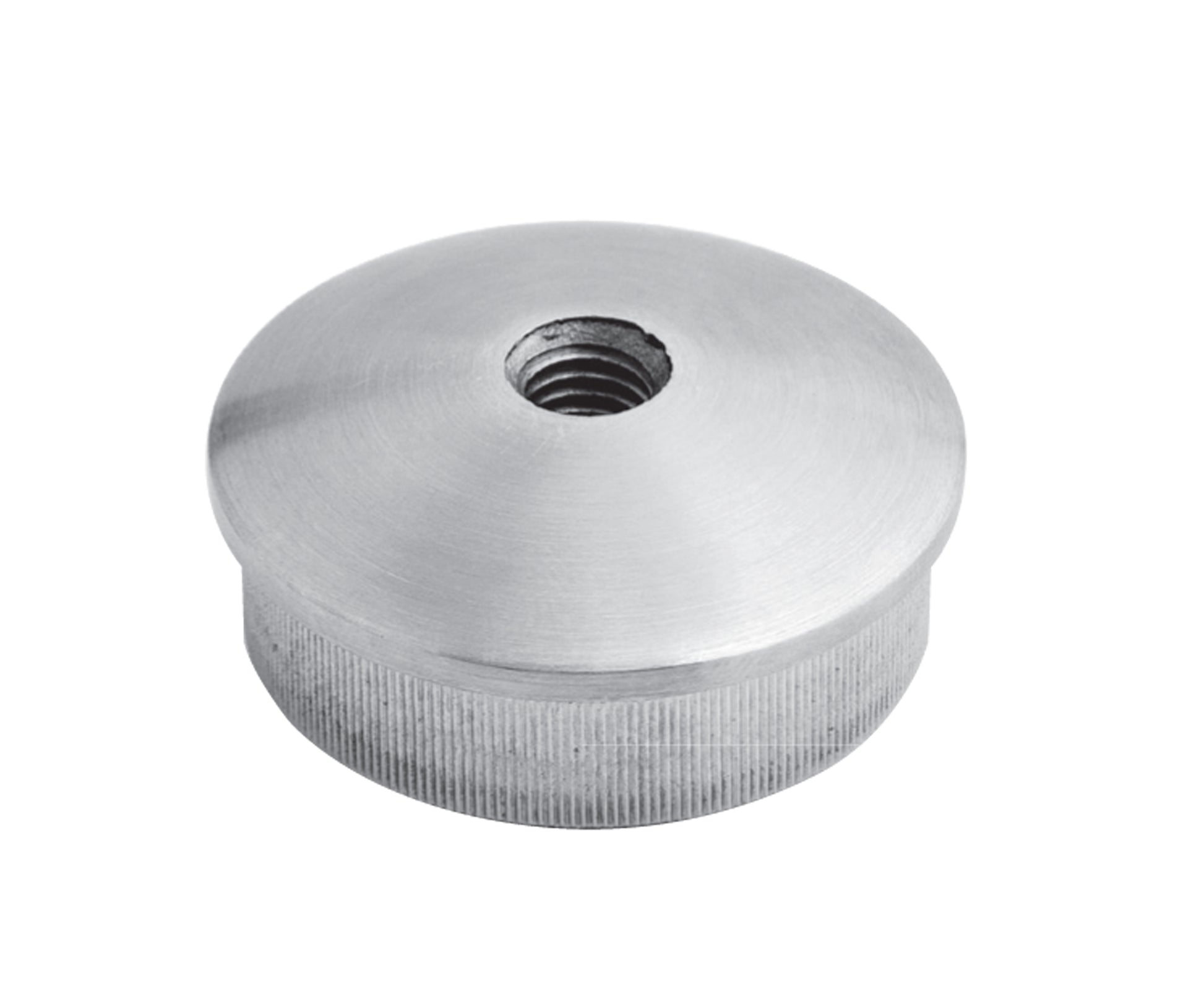 Bouchon d'Embout Rond Bas Profil Inox - photo produit