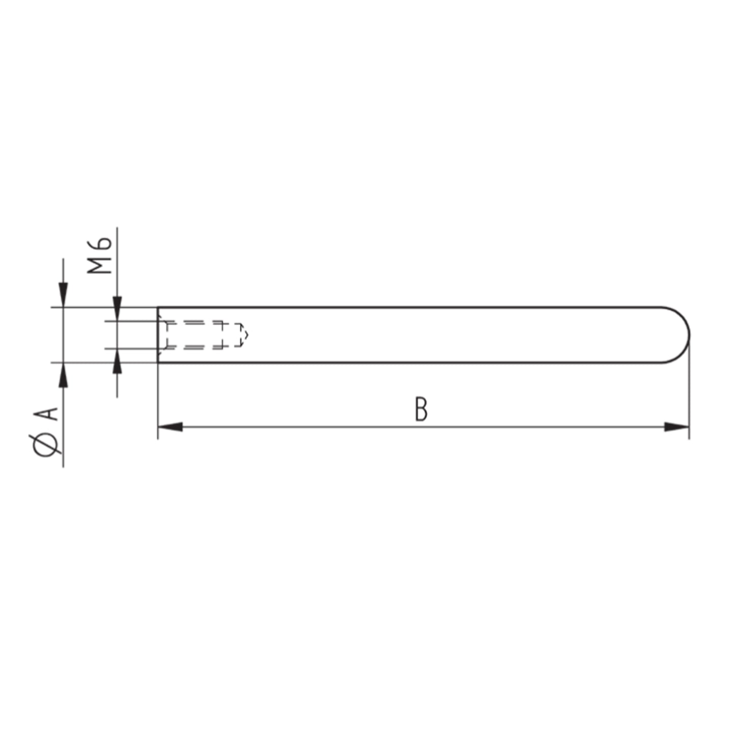 Tige Support Inox Double - schema technique