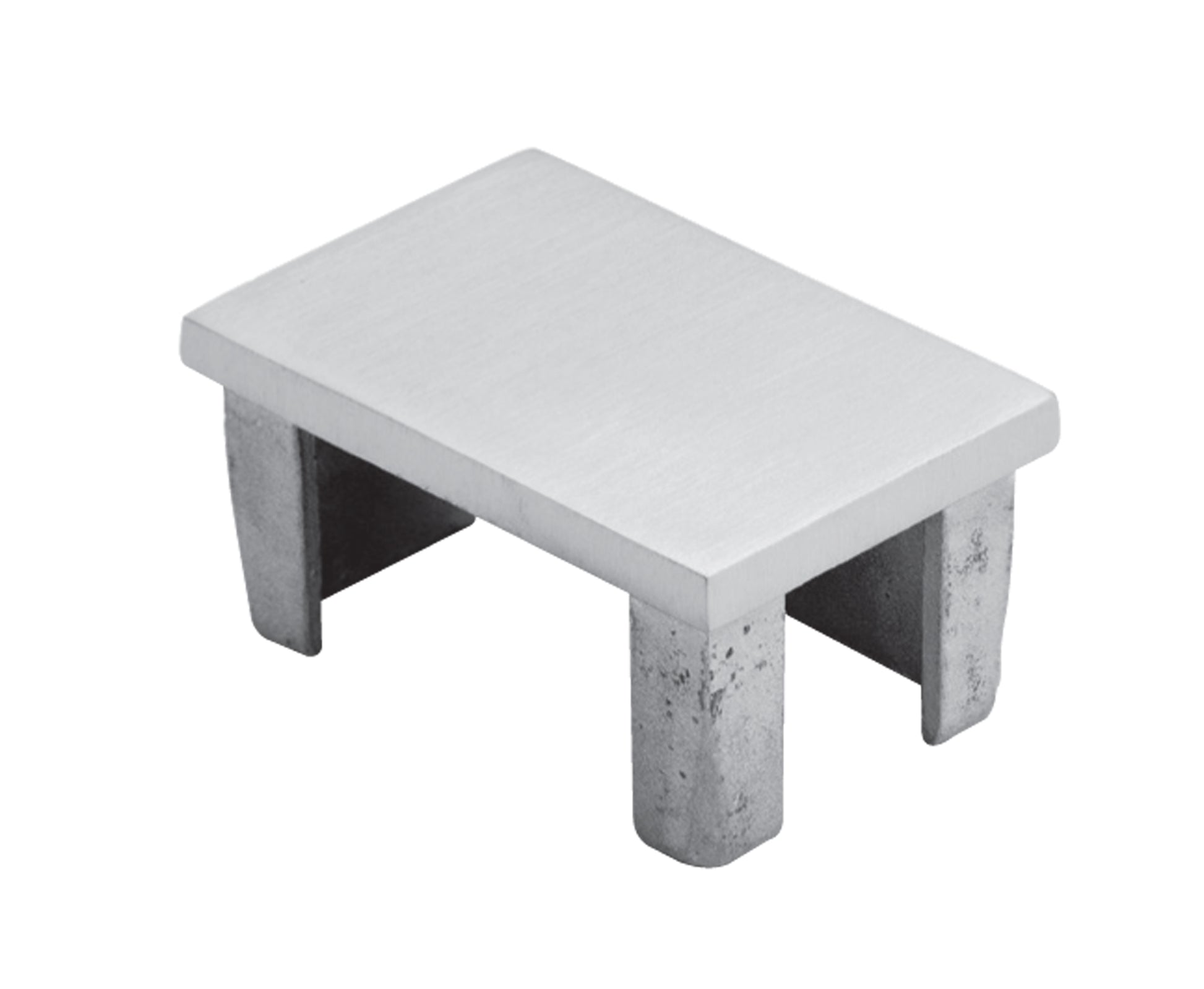 Bouchon d'Embout Plat Trou Central Inox - photo produit