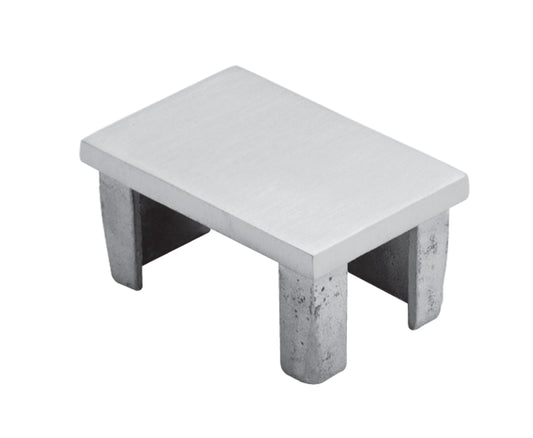 Bouchon d'Embout Plat Trou Central Inox - photo produit