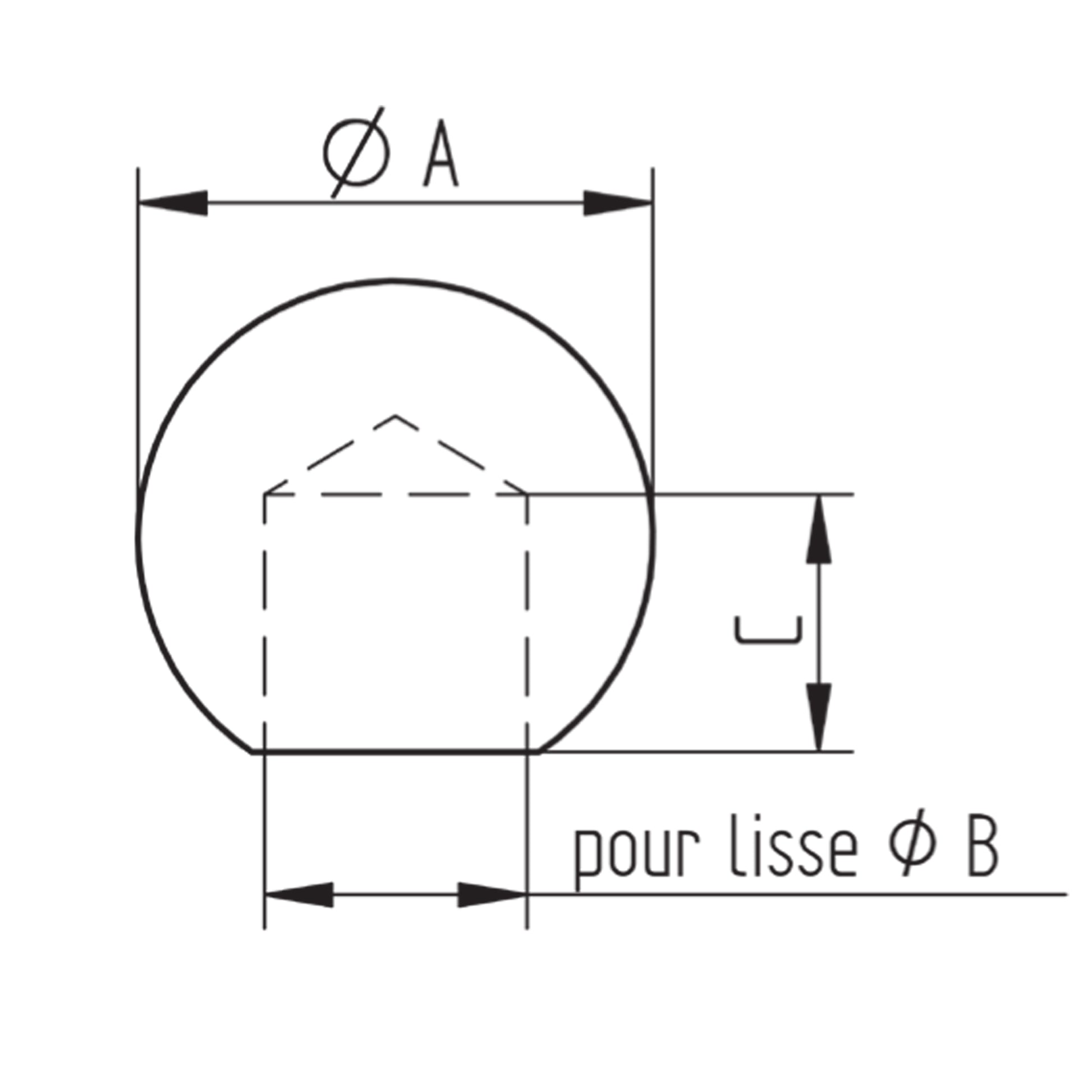 Sphère Décorative Inox 30mm - schema technique