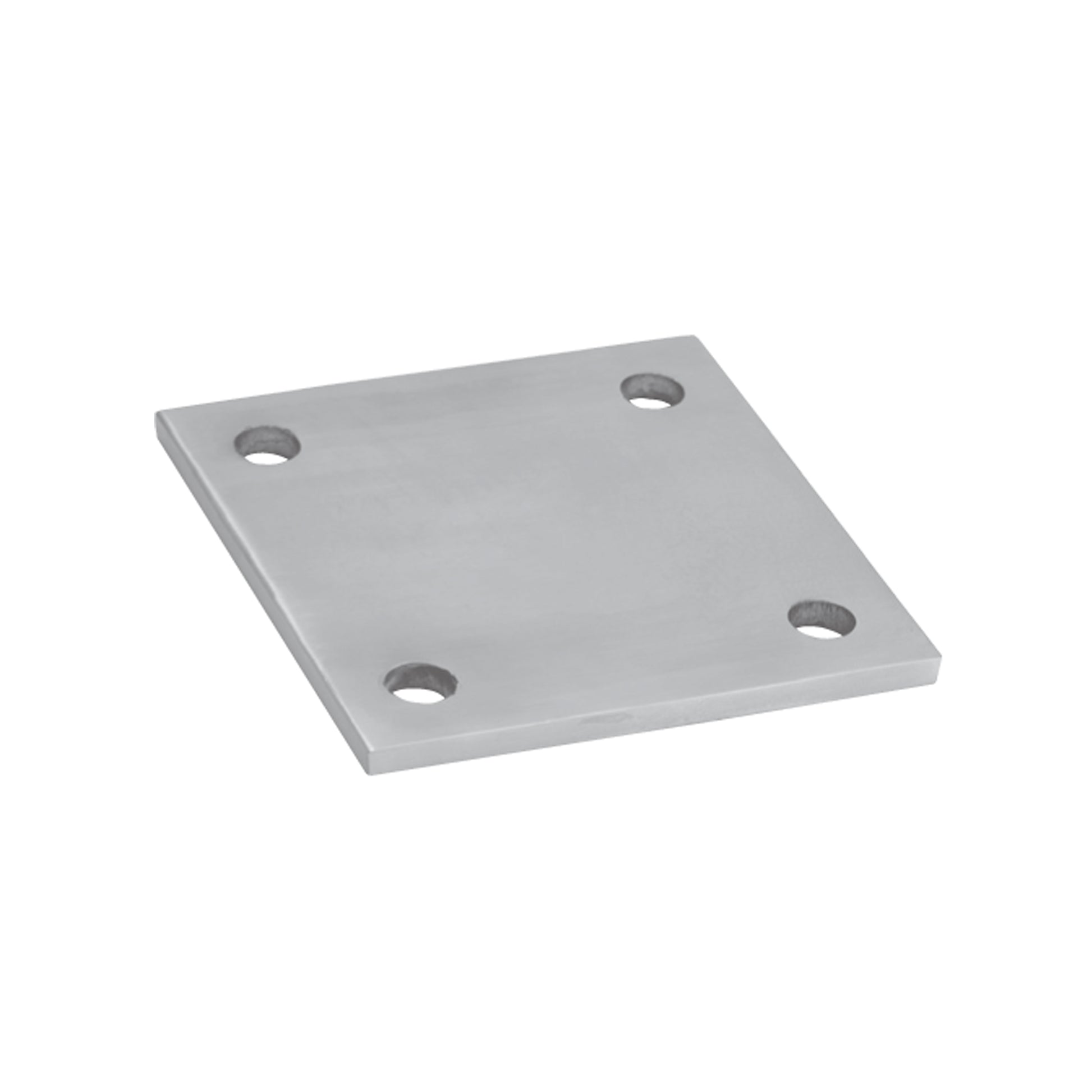Platine à Visser et à Souder Carrée Striée Inox – Ref. 31 - photo