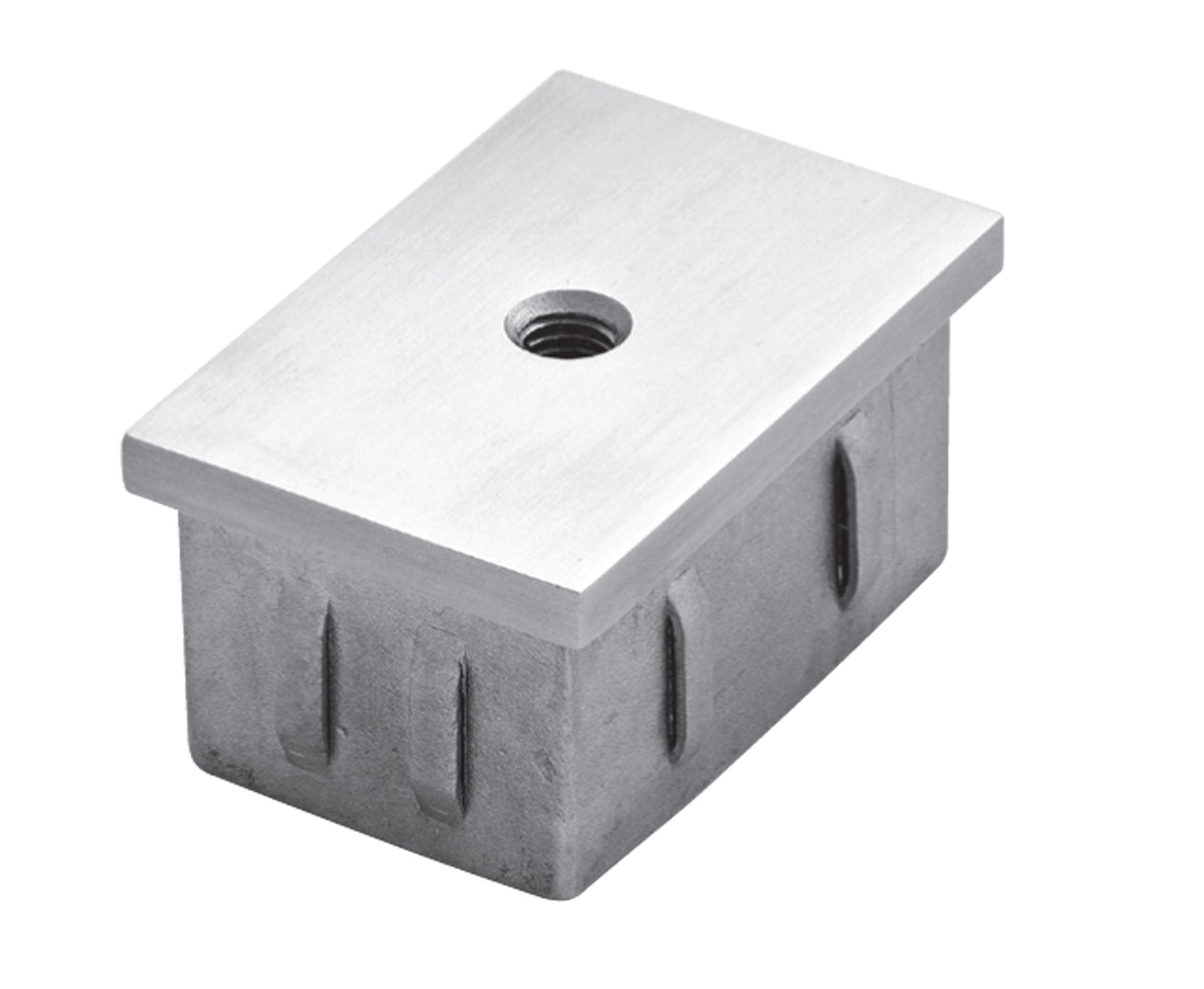Bouchon d'Embout Carré Plat Épais Inox - photo produit