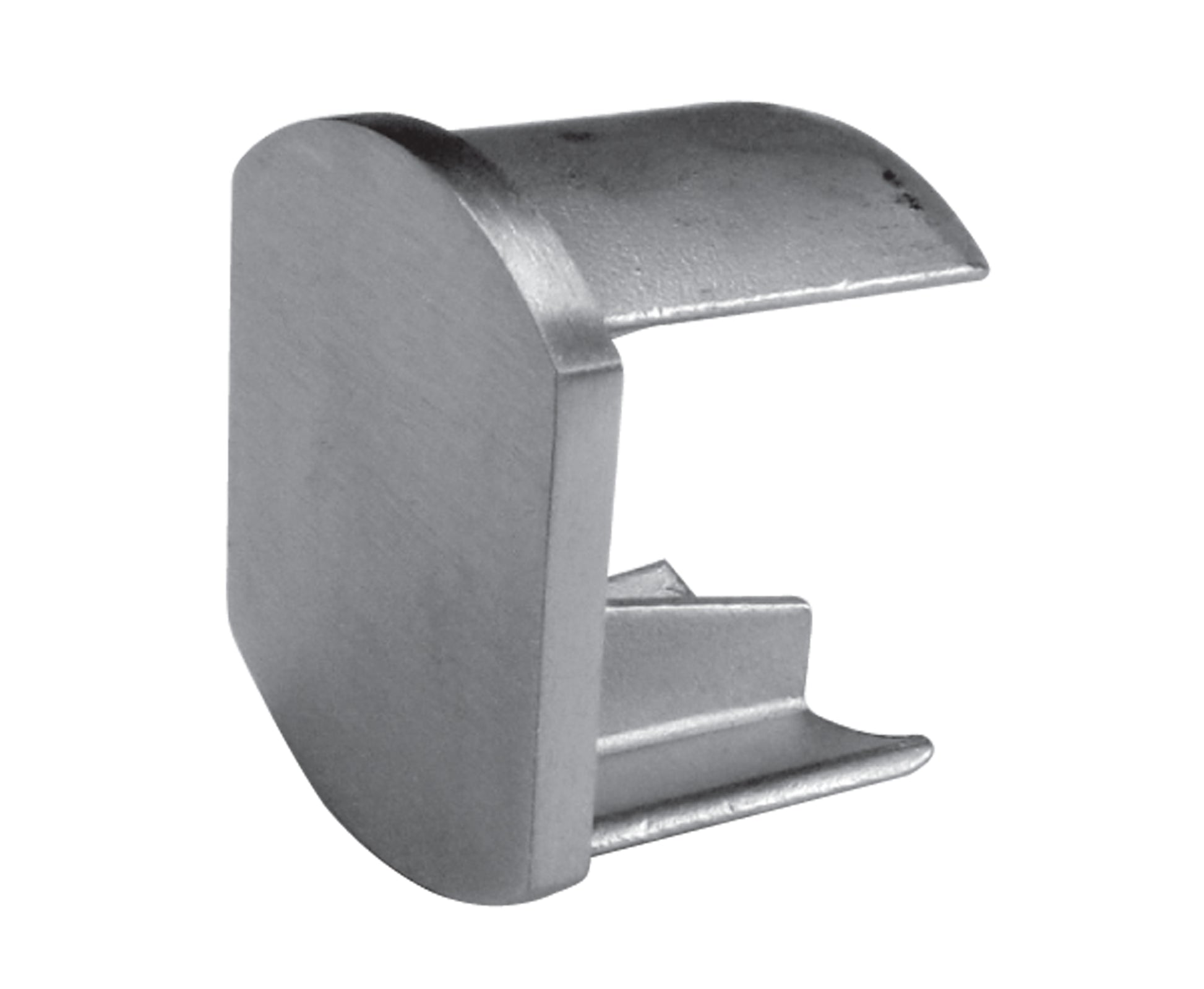 Bouchon d'Embout Arrondi Plat Inox - photo produit