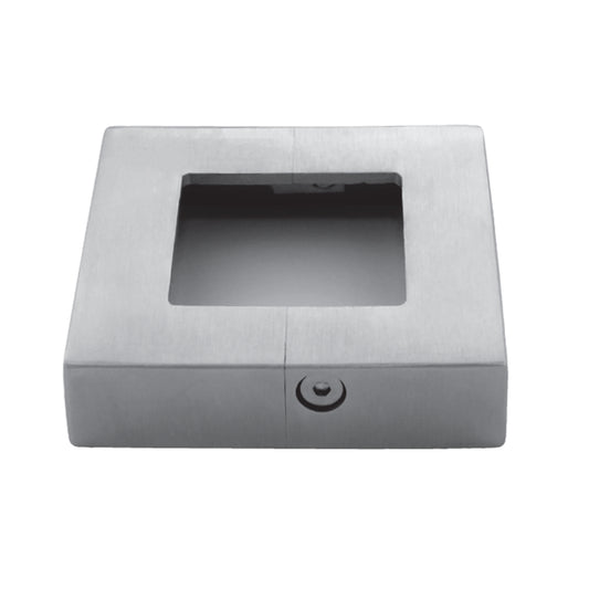 Cache-Platine Carré Bombé Inox - photo produit