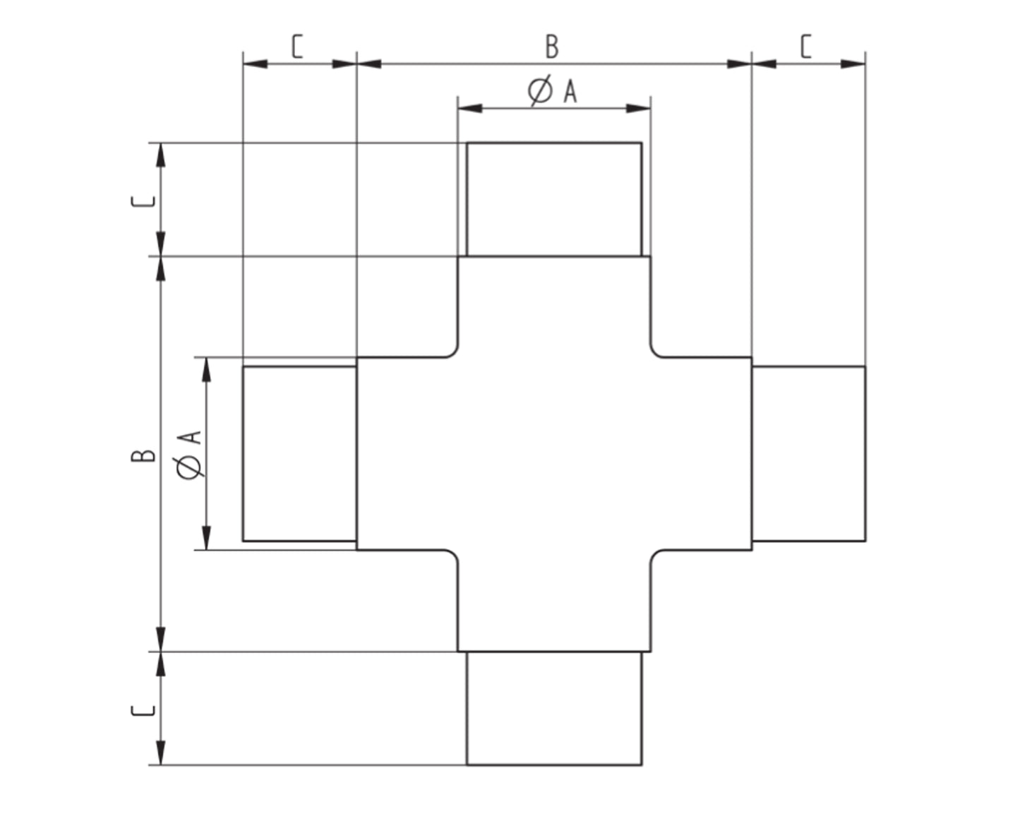 Raccord Inox – Raccord sol – Ref. 20 - schema