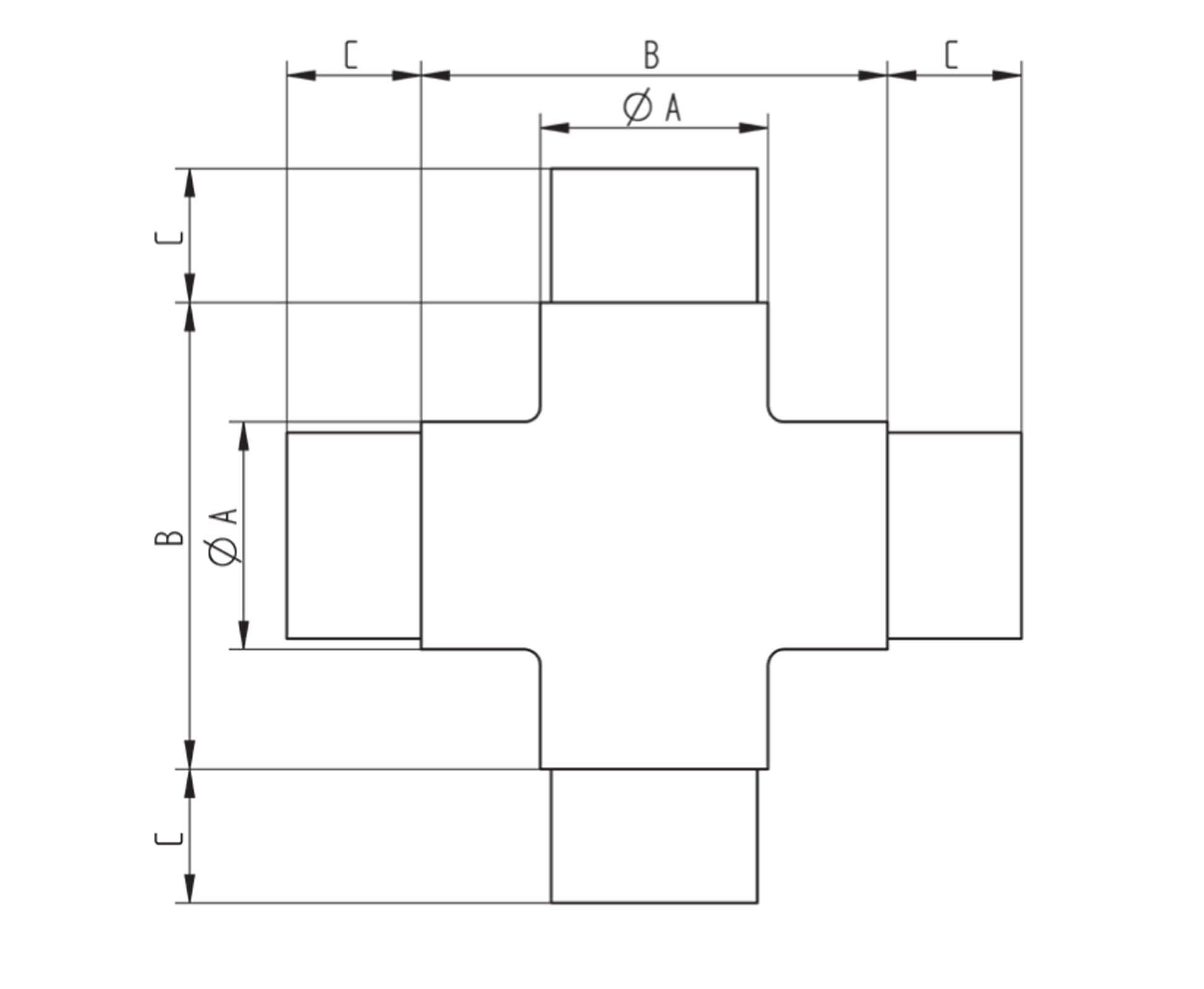 Raccord Inox – Raccord sol – Ref. 20 - schema