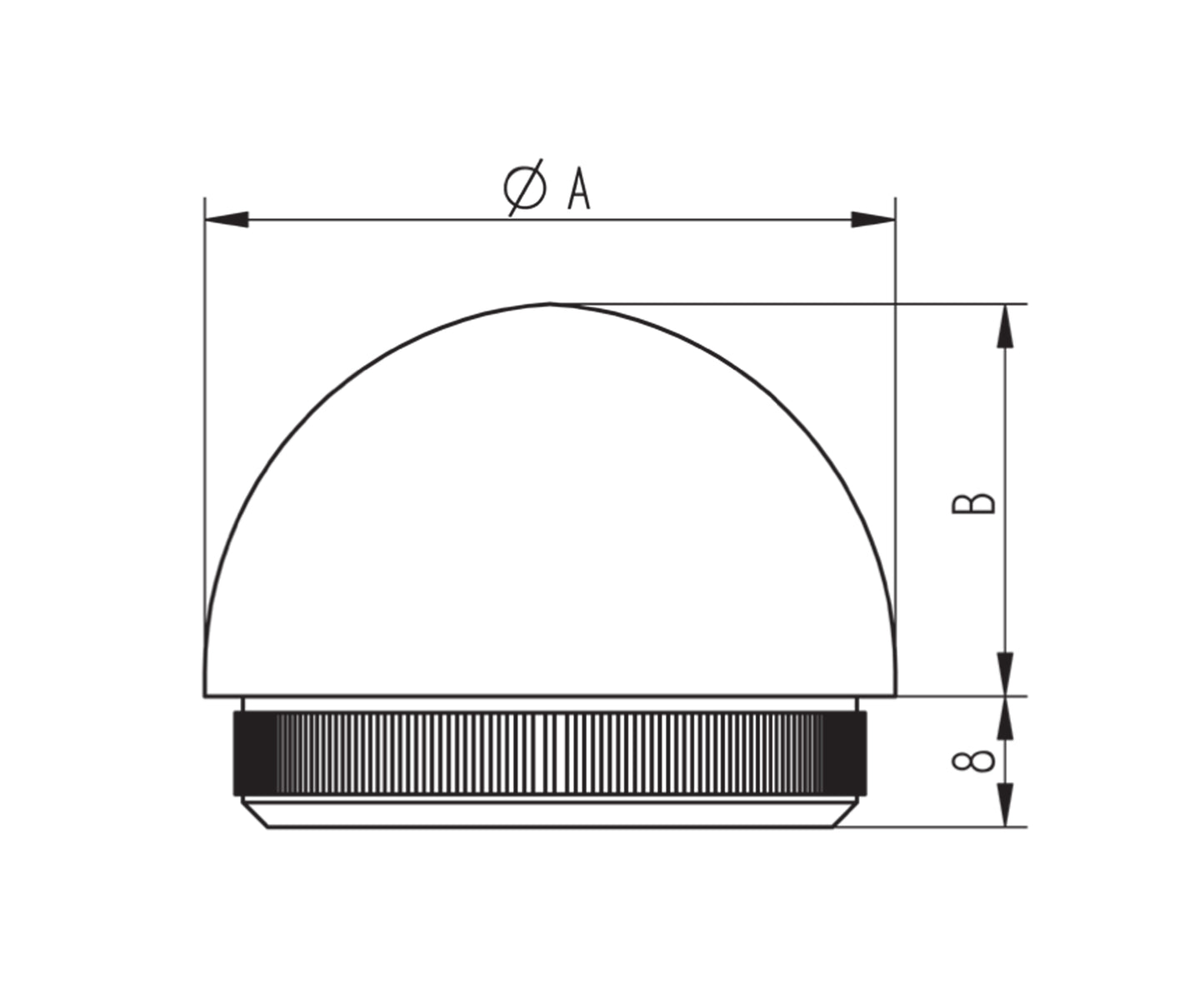 Bouchon d'Embout Conique Inox - schema technique