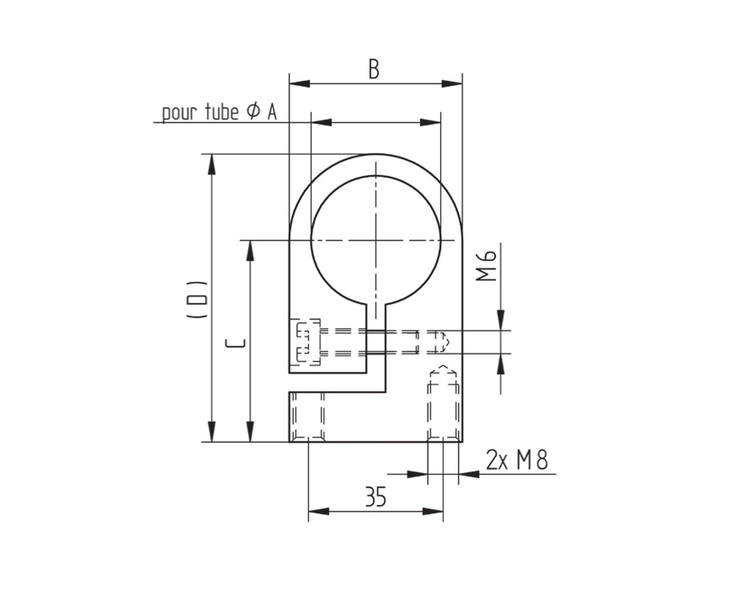 Raccord Inox – Raccord embout fileté – Ref. 35 - schema