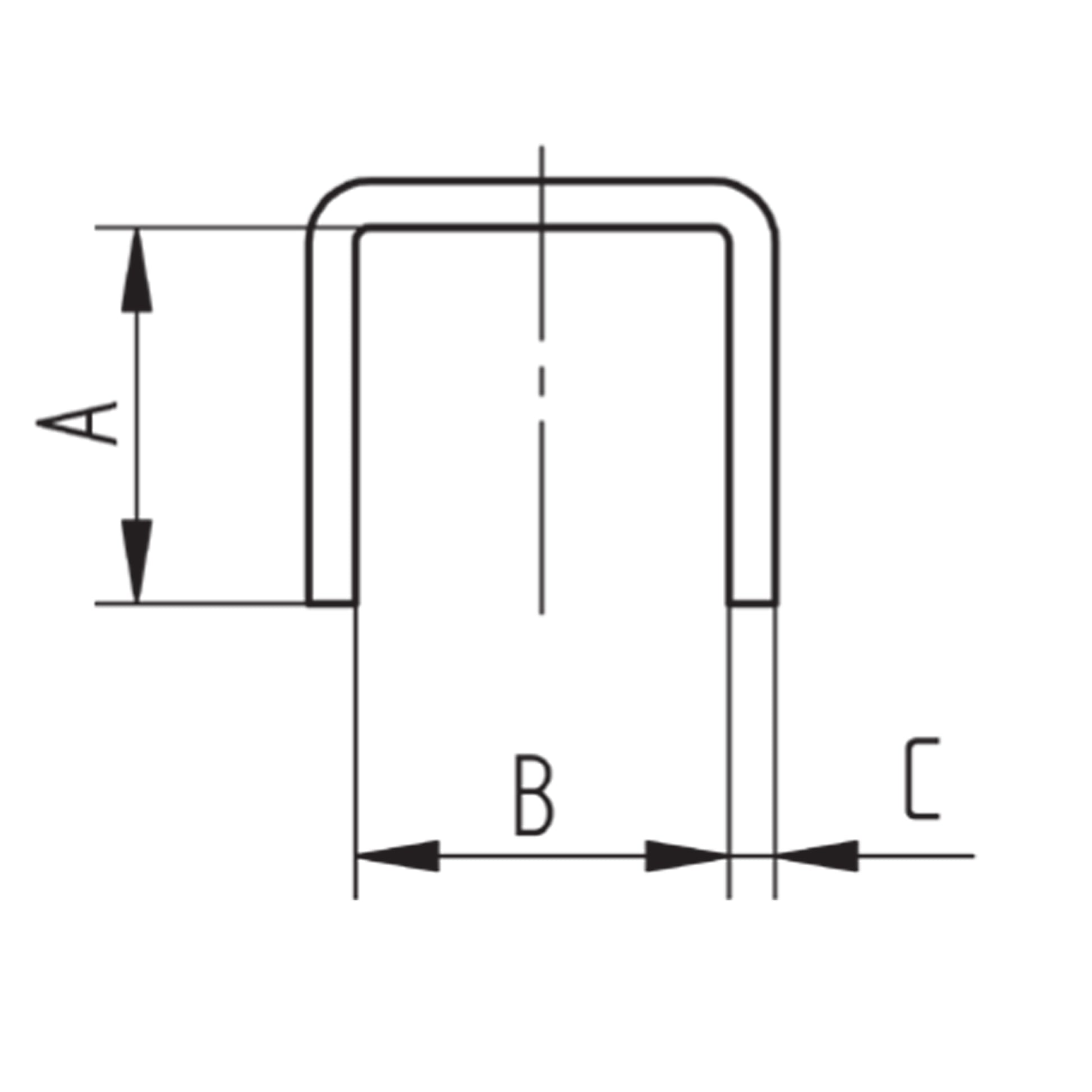 Profilé Plat Inox – Ref. 08 - schema