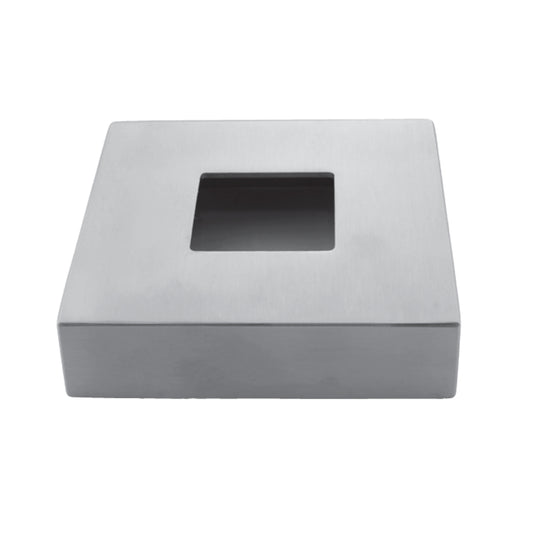 Cache-Platine Carré Inox - photo produit