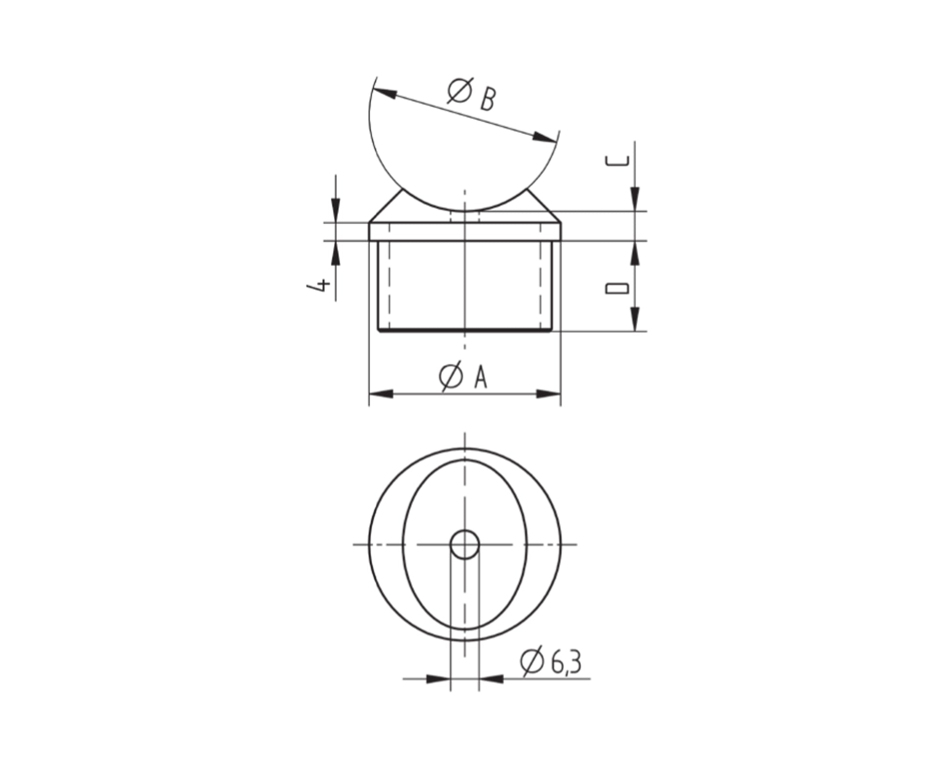 Raccord Inox – Raccord étanche – Ref. 38 - schema
