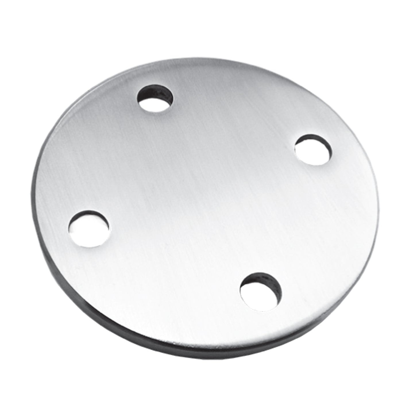 Platine à Visser et à Souder Ronde Large Inox – Ref. 05 - photo