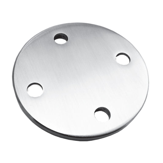 Platine à Visser et à Souder Ronde Large Inox – Ref. 05 - photo