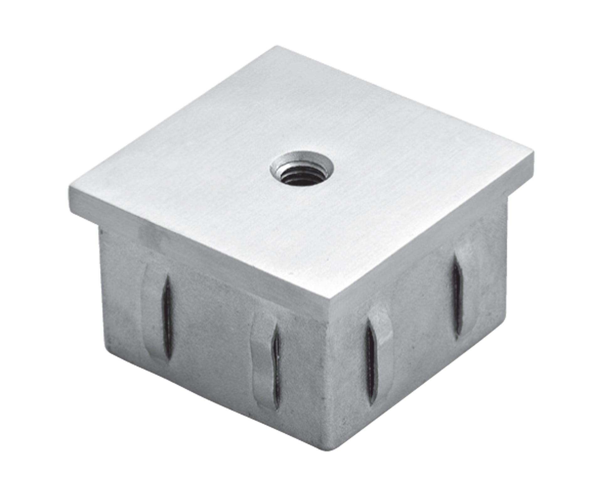 Bouchon d'Embout Carré Bombé Haut Inox - photo produit