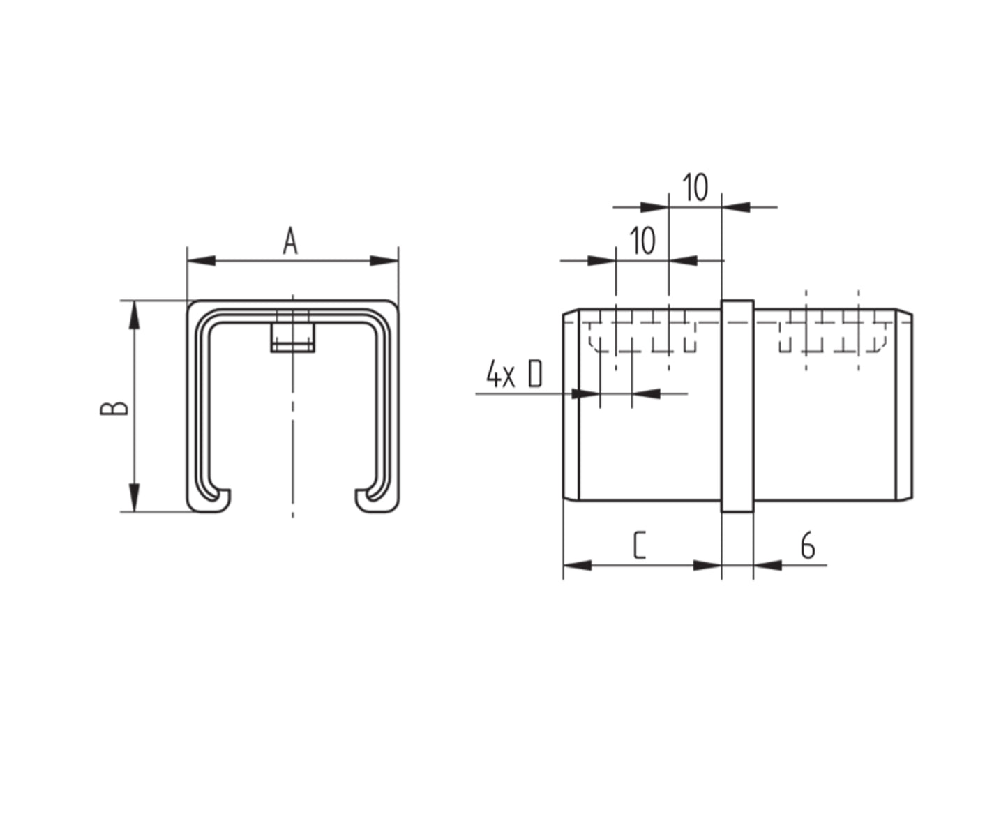 Raccord Inox – Raccord articulé verre – Ref. 64 - schema