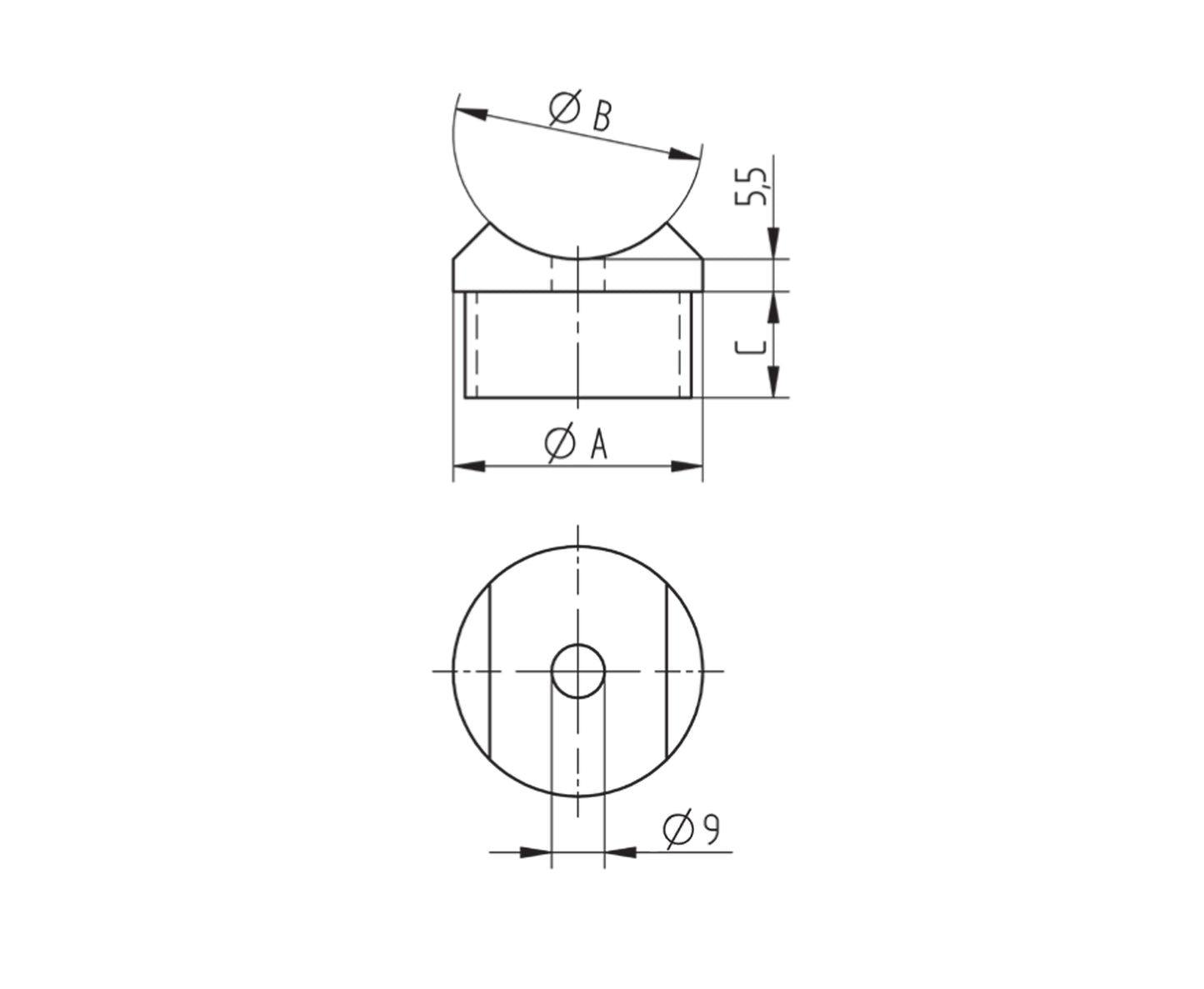 Raccord Inox – Raccord renforcé – Ref. 39 - schema