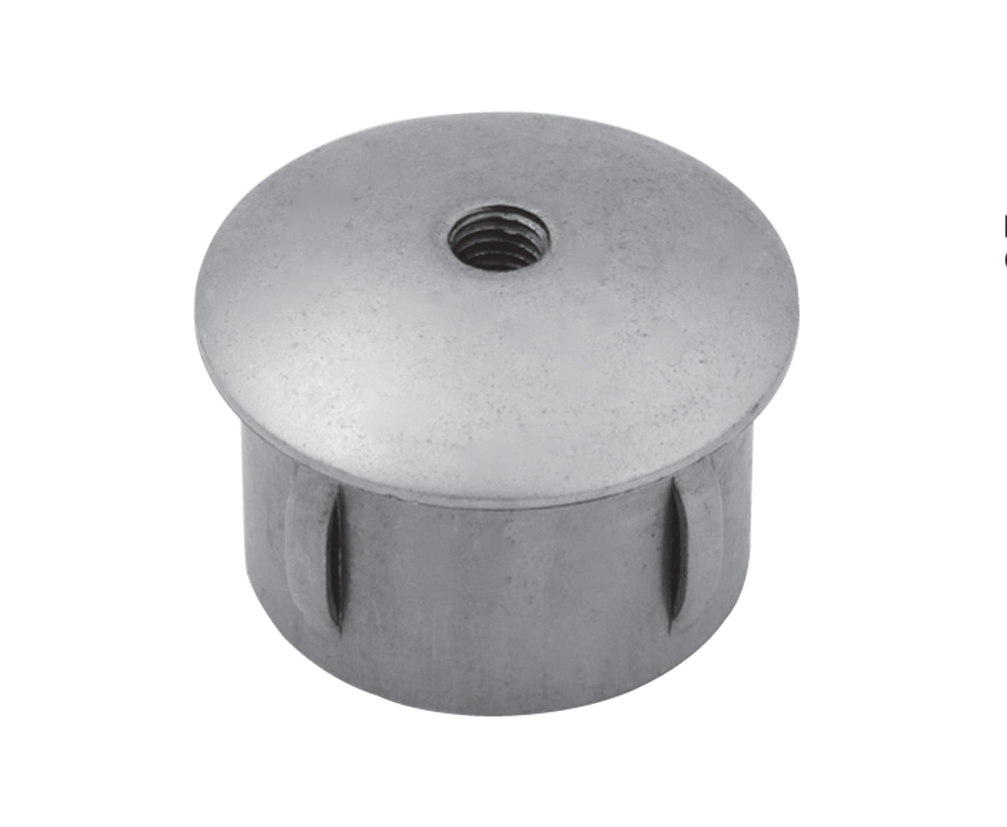 Bouchon d'Embout Rond Large Inox - photo produit