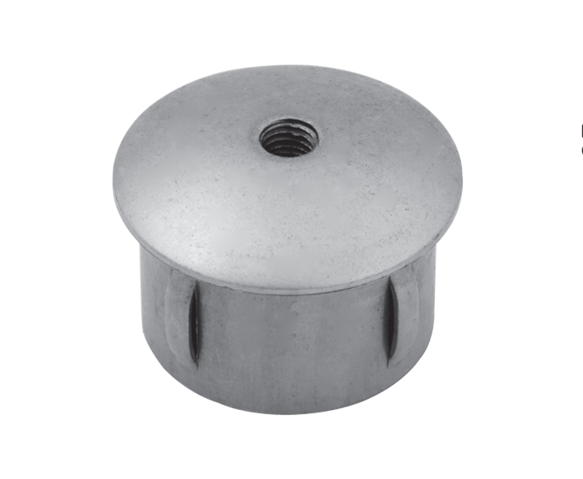 Bouchon d'Embout Rond Large Inox - photo produit