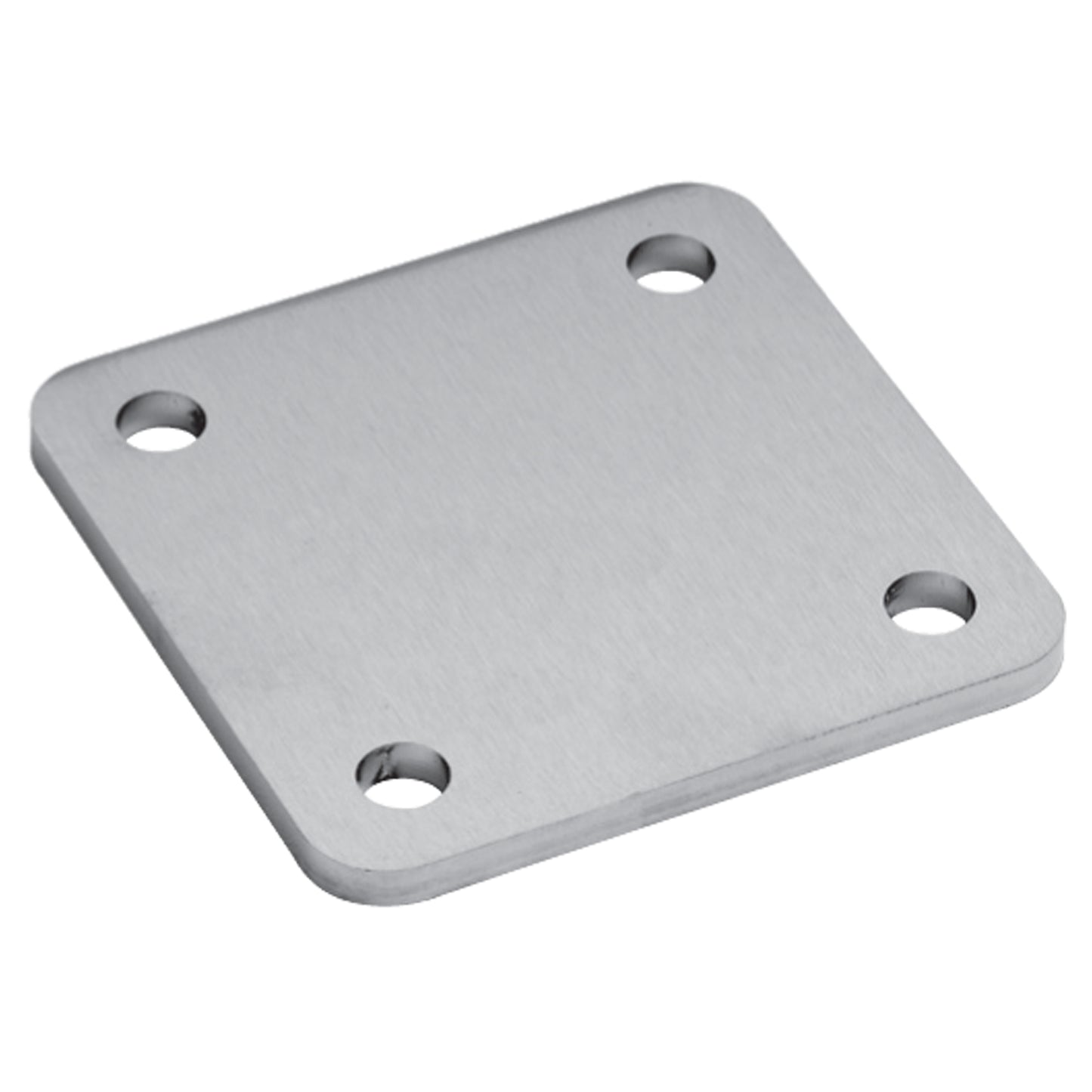 Platine à Visser et à Souder Ronde Striée Inox – Ref. 30 - photo