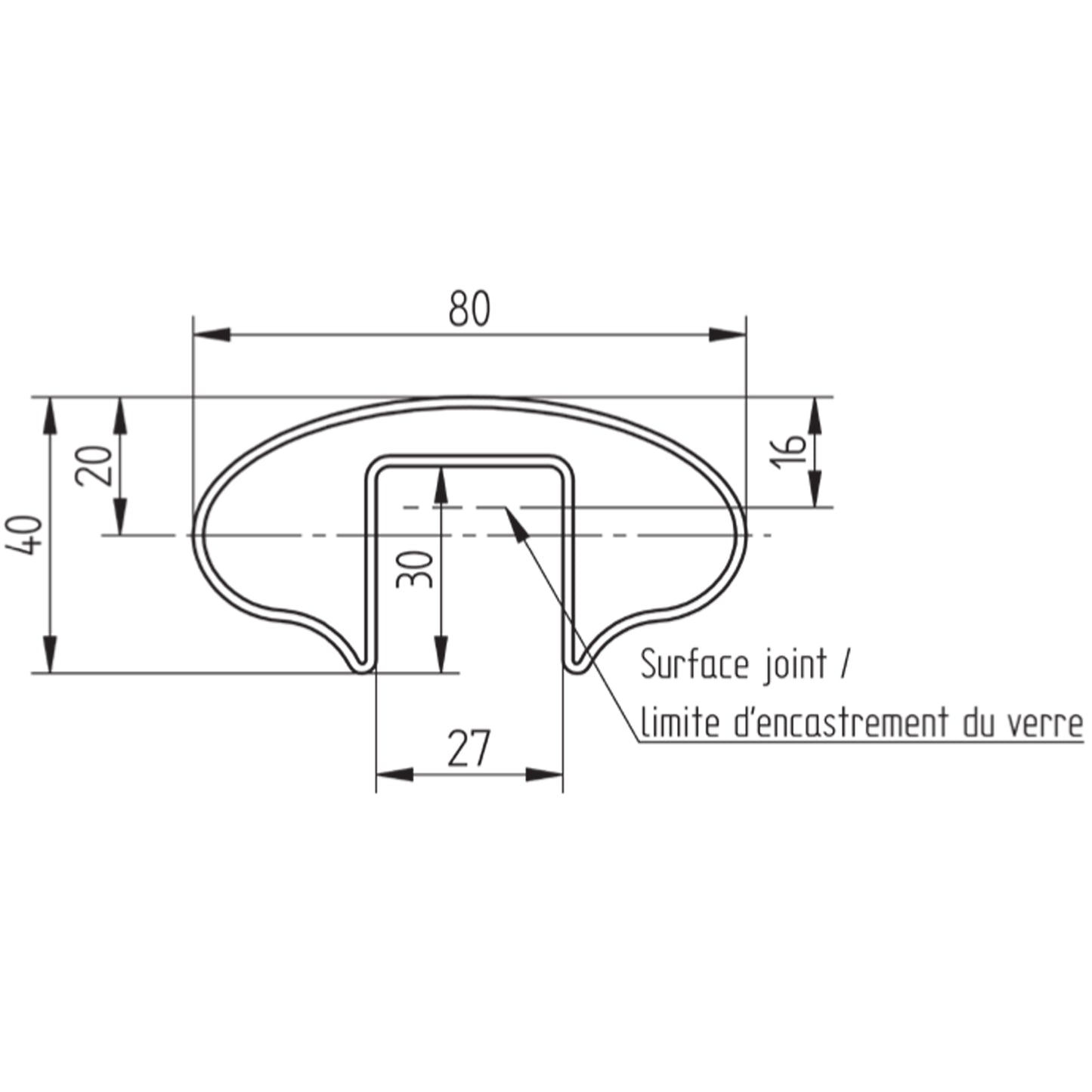 Tube Rectangulaire Inox – Ref. 03 - schema