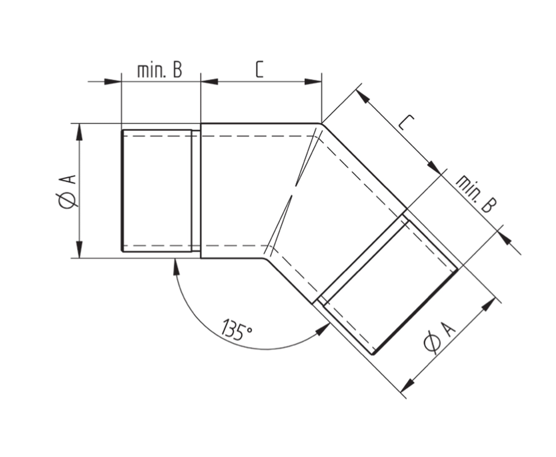 Raccord Inox – Raccord coudé adjustable – Ref. 07 - schema