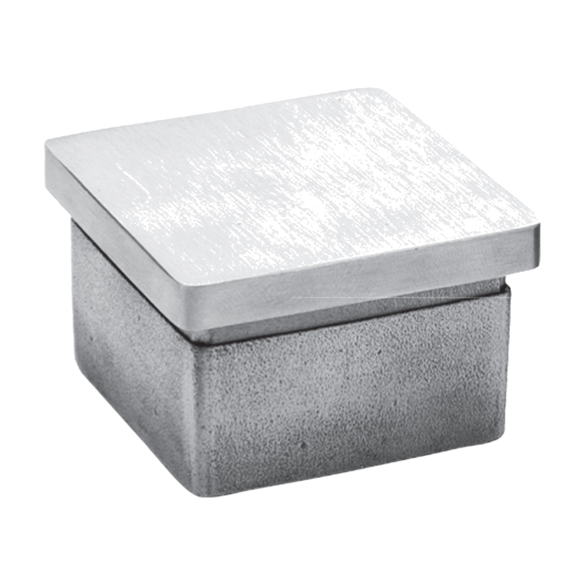 Bouchon d'Embout Rond 60mm Inox - photo produit transparente
