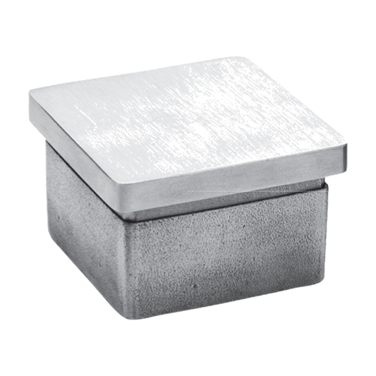 Bouchon d'Embout Rond 60mm Inox - photo produit transparente