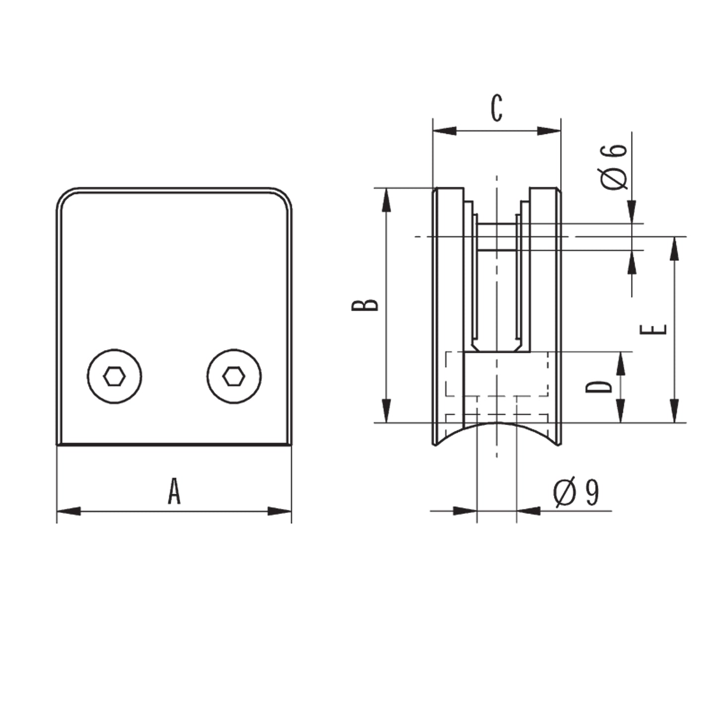 Pince à Verre Inox – Pince à verre rectangulaire – Ref. 26 - photo secondaire